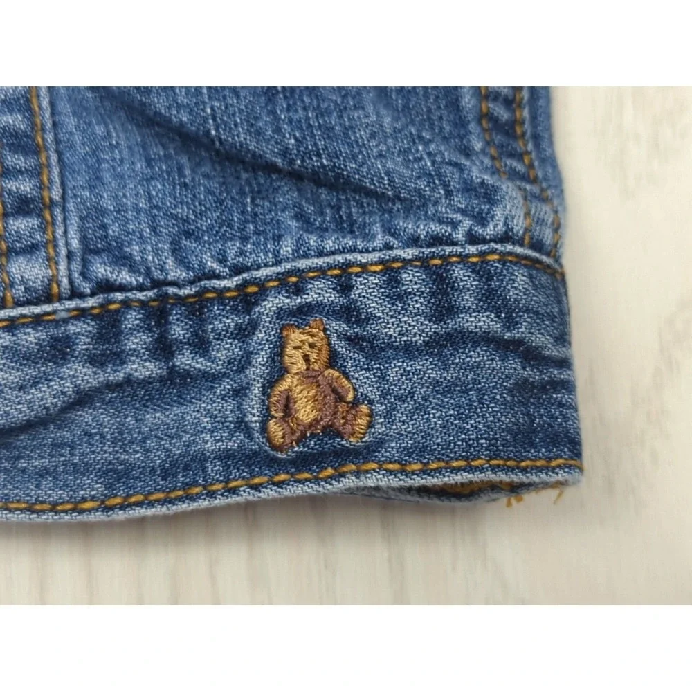 Baby Gap 6-12‎ months denim blue jean jacket gray lined vintage 2005
